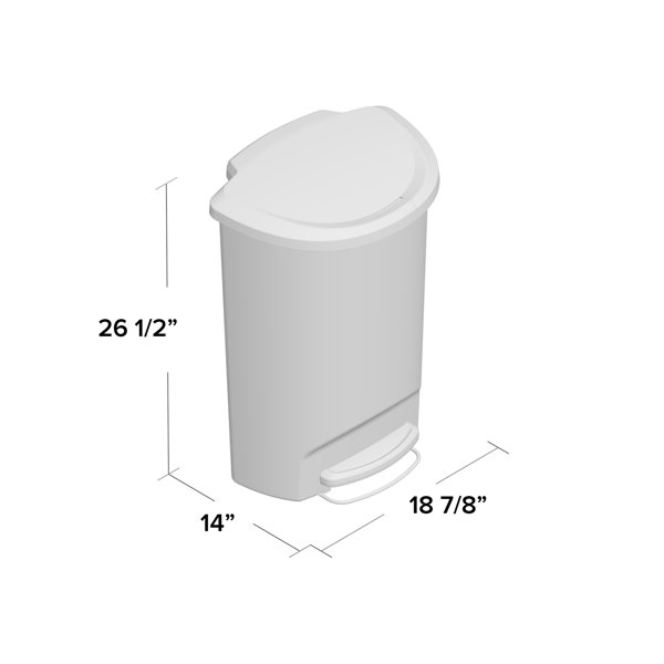 simplehuman Plastic Step On 13 Gallon Trash Can & Reviews Wayfair